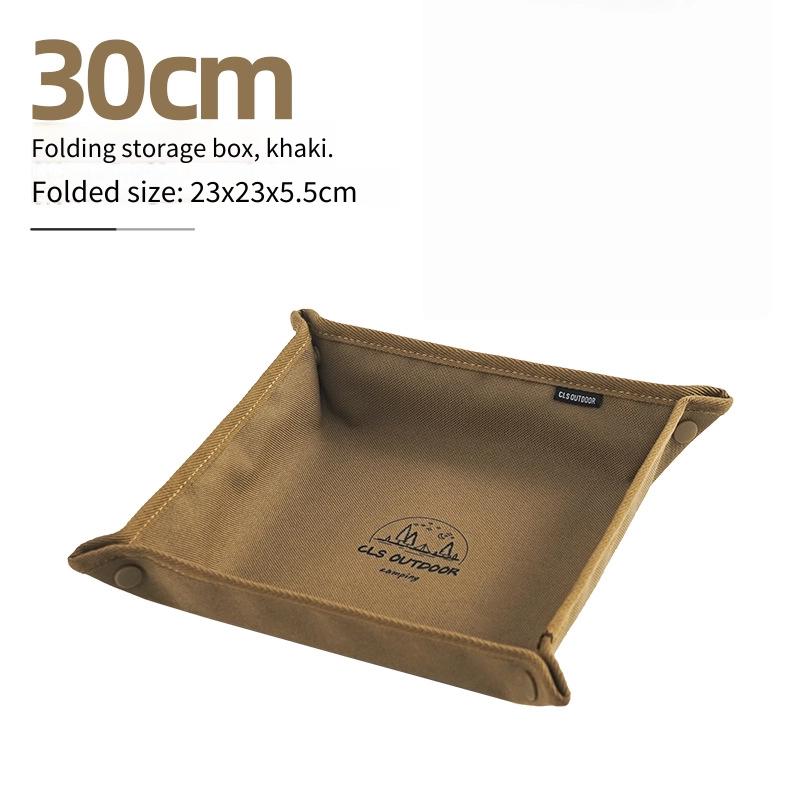 1pc 30cm Outdoor Camping Storage Tray Home Travel Storage Box Camping Portable Foldable Square Miscellaneous Storage Plate 1790₽