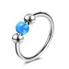Sturdy Stainless Steel Nose Rings Septum Jewelry Helix Cartilage Conch Hoop Comfortable Opal Designs for Trendy Women