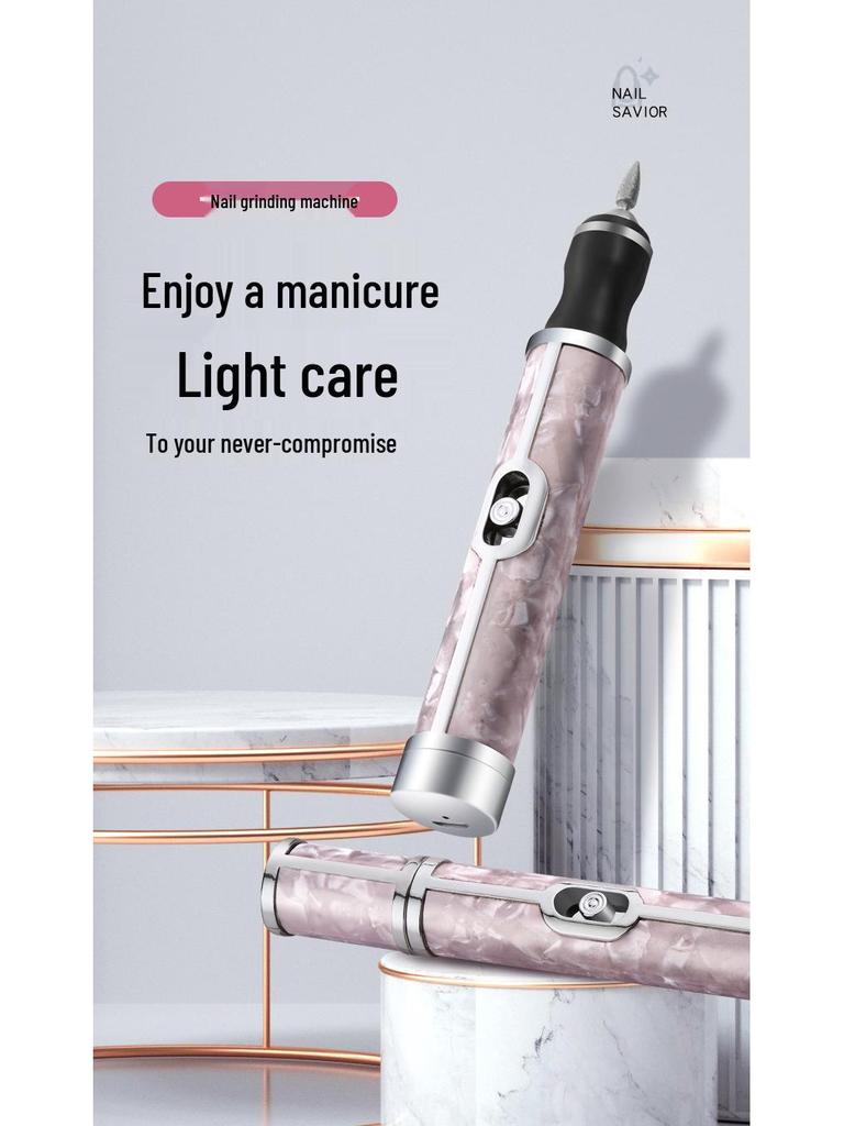 Wireless Electric Nail Grinder: Portable Manicure Tool for Shaping & Removing Nails with Rechargeable Grinding Pen.