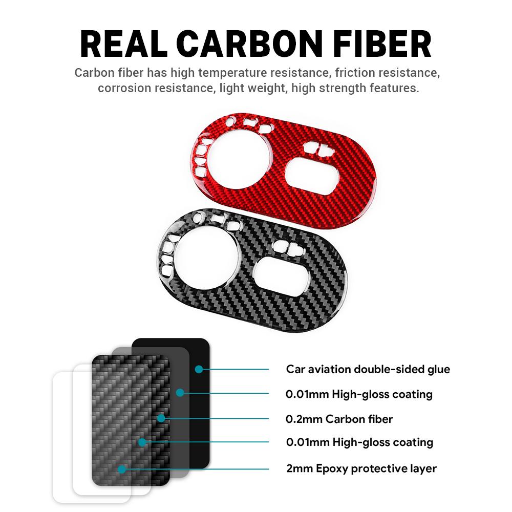 Real Soft Carbon Fiber Sticker For Seat Ibiza 6l 2003 2004 2005 2006 2007 2008 LHD Car Headlight Switch Frame Panel Accessories