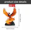 Figurine d'oiseau-soleil en acrylique plat 2D, flammes colorées, décoration de bureau, idéale pour la décoration murale, le porche, la chambre, la villa, la maison, le couloir ou le lieu de travail - R