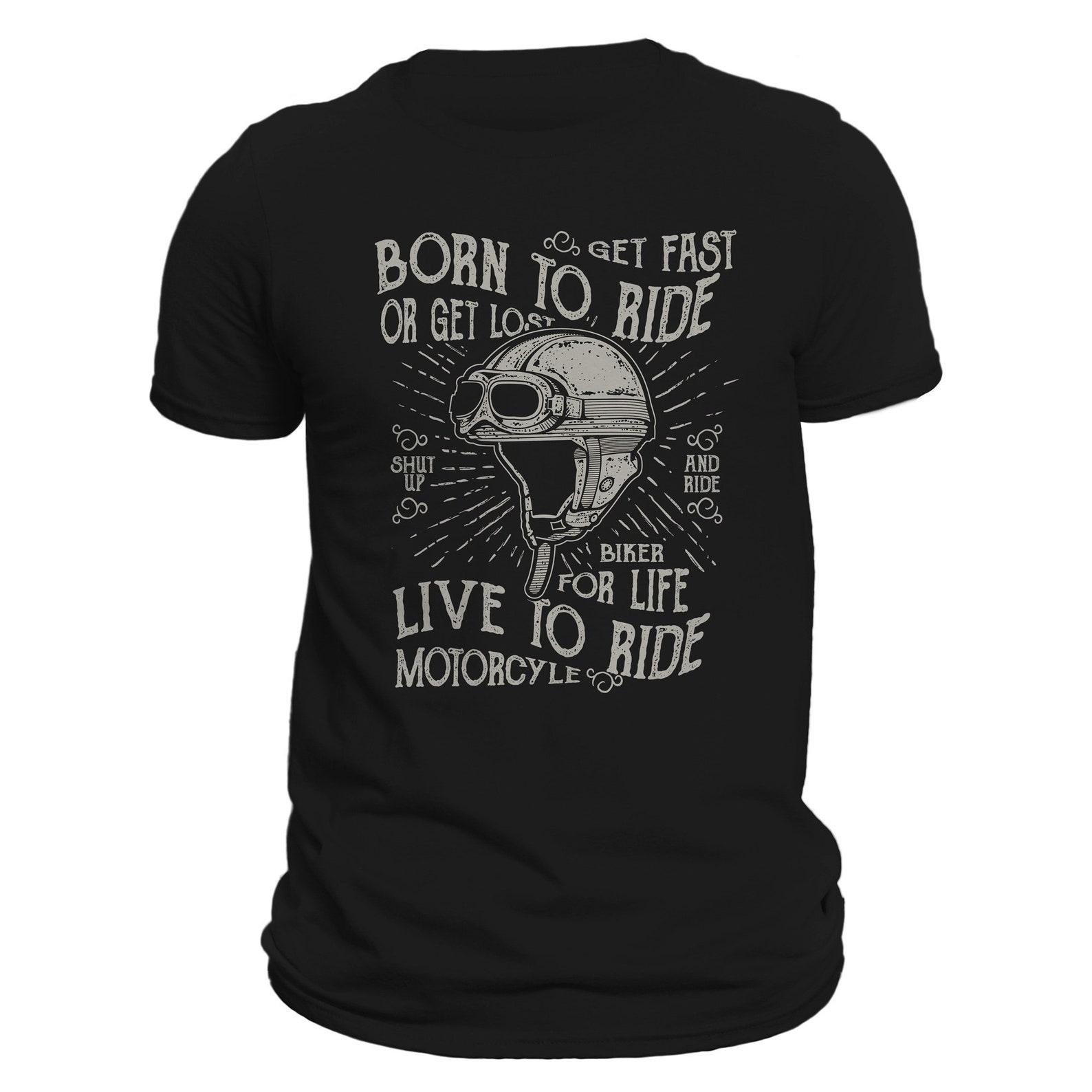 Born To Ride Biker For Life Men s T-Shirt S