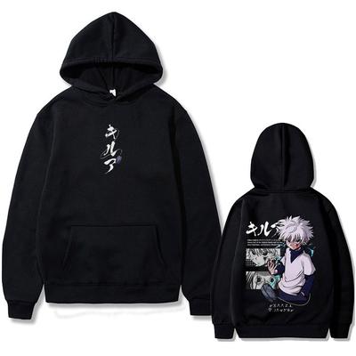 Anime Hunter X Hunter Huvtröja Killua Zoldyck Grafiskt Tryck Pullover Huvtröjor Herr Dam Vardaglig Vintage Överdimensionerad Huvtröja
