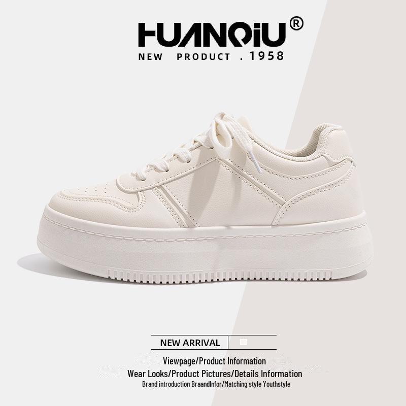2025 Trendy Campus Style Women's Thick-Soled Black Sneakers - ZHQ-XA120