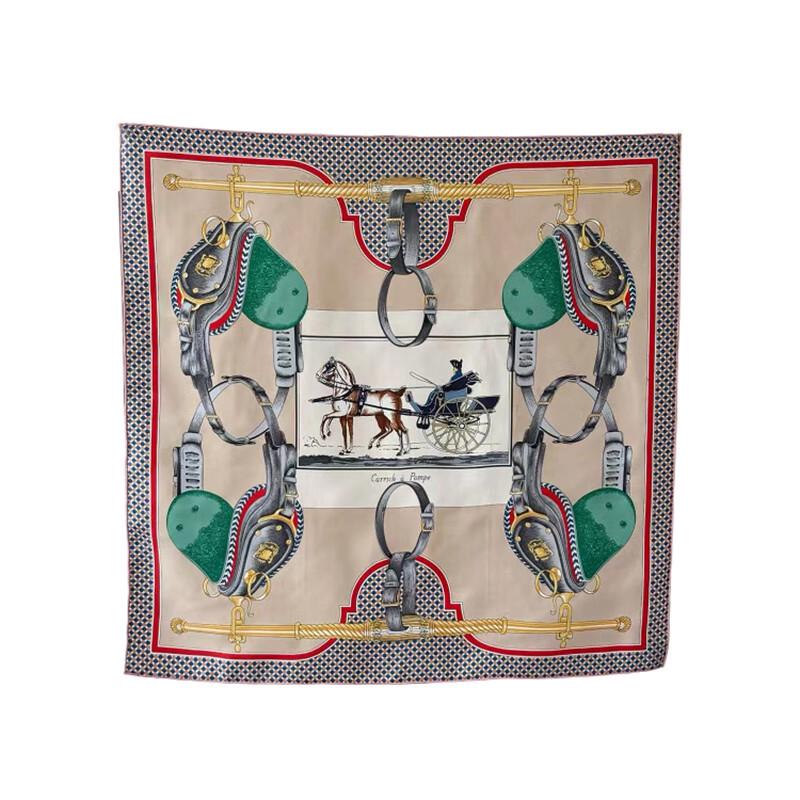 NINA SOLOR Mr. Carriage Twill Silk Scarf