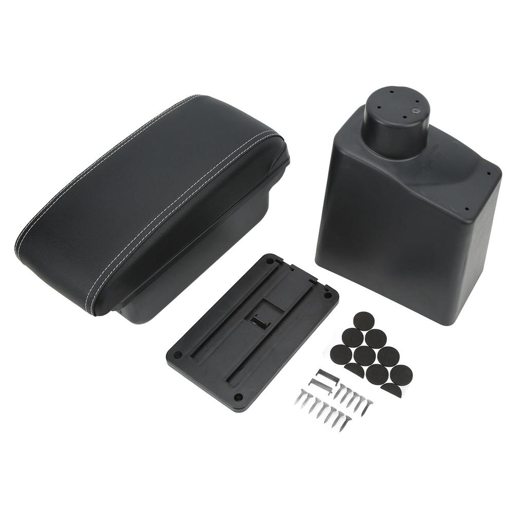 Car Armrest Box Center Console Organizer Armrest Box Console Storage Artificial Leather Quiet Closing for Captur Clio 4