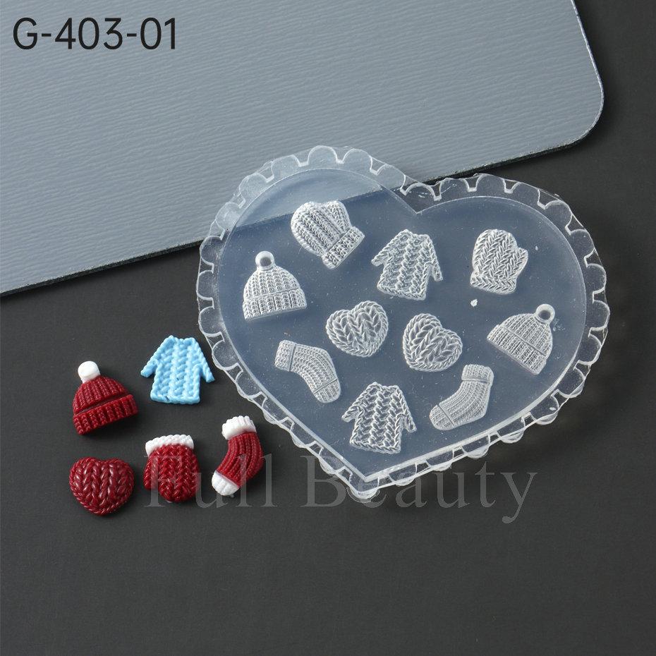 Nail Art Silicone Mold, Mushroom Tulip Peach Blossom Flower Leaf Mango Three-Dimensional Engraving Mold