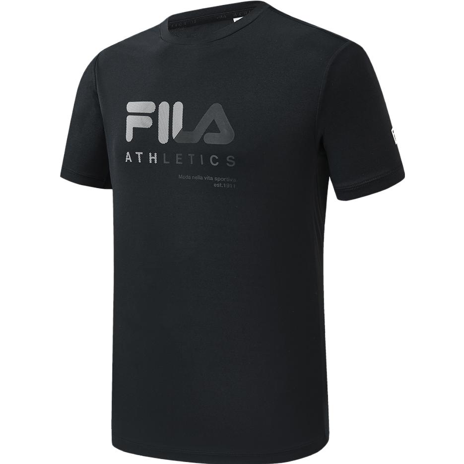 

FILA Latte Girl 3.0 Athletics Vintage Logo Print Crew Neck Short Sleeve T-Shirt Men Tops Deep-Black A11M321104FBK L