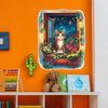 Creative False Window Cat Beautiful Starry Sky Bedroom Living Room Home Background Beautification and Decoration Wall Stickers