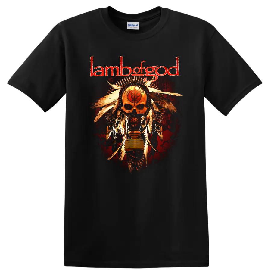 Lamb of God Metal Skull T Shirt Gothic Rock Graphic Tee