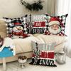 Christmas decoration pillowcase Santa Claus Snowman pattern is suitable for home room sofa cushion cover Christmas gift