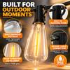 Outdoor LED Faux Tungsten String Lights IP44 Waterproof Warm White for Patio Camping
