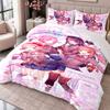 Doki Doki Literature Club Set Biancheria da Letto 3 Pezzi Copripiumino con Due Federe per Camera da Letto Decorazione Casa