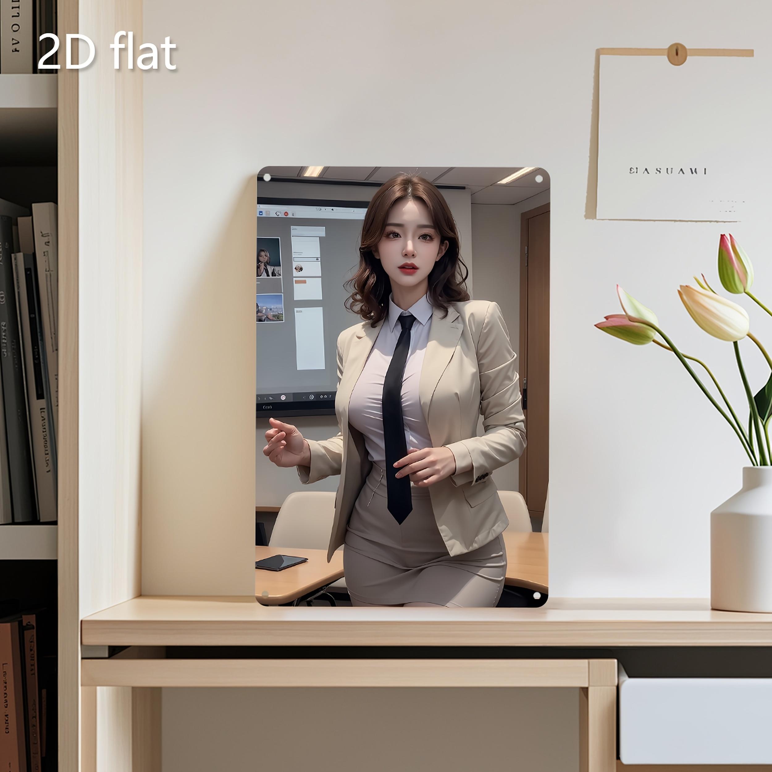 

D Metal Wall Art Decor for Women Office Iron Sign with PreDrilled Holes WeatherResistant Flat Design 20x30cm