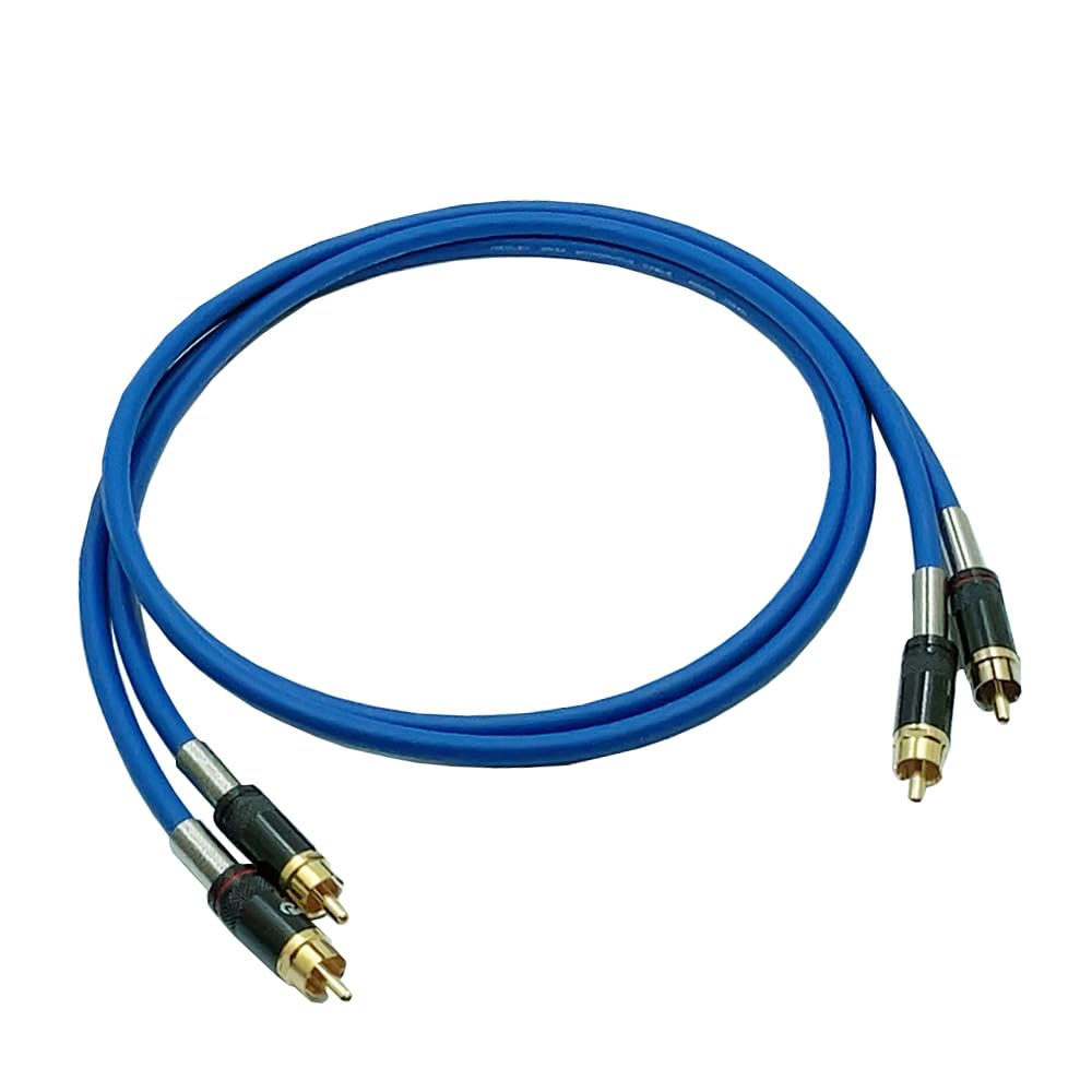 

MOGAMI 2549 RCA Audio Line Cable of with REAN NYS366BG (Set 2) (NEUTRIK) (Blue, 75cm) синій