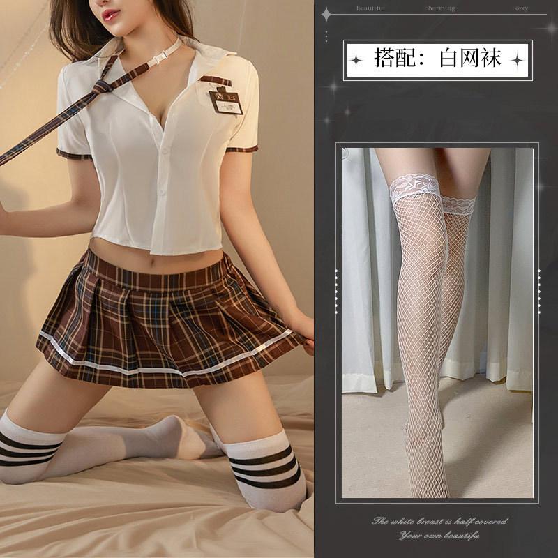 JK uniform pure lust babes sexy suit college style waist shirt women's super short pleated skirt cos temptation