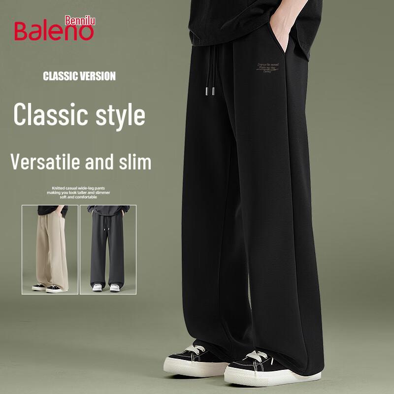 

Baleno Men s Letter Print Straight Leg Casual Pants 5XL