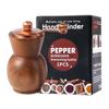 Wooden Spice Grinder with Base Salt and Pepper Shakers Seasoning Organizer Box Manual Salt Pepper Grinders Tools Kitchen Gadgets