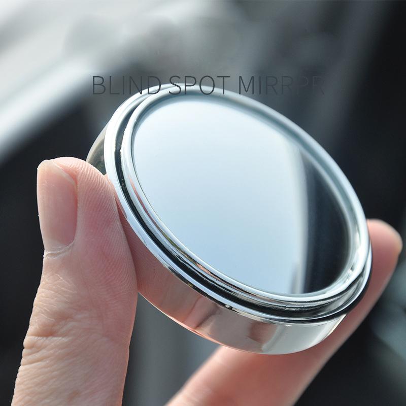 2Pcs 360 Degree Adjustable Blind Spot Mirror Car Auxiliary Rearview Convex Mirror Round Frame Wide Angle Mirrors for Car Reverse