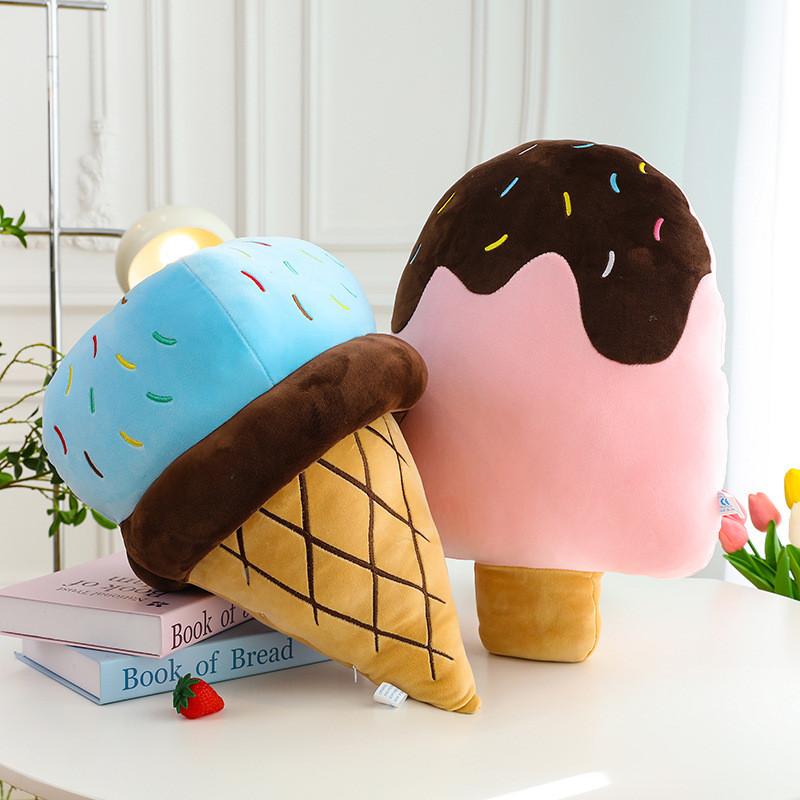 Entzückendes Eiswaffel-Stofftier-Kissen Weiches Kuscheltier Für Gemütliche Wohnkultur Und Komfort