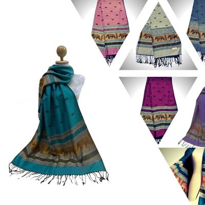 Pashmina-Schals aus Kaschmir und Thai-Seide. Verschiedene Farben, wählen Sie Ihre, hergestellt in Thailand