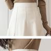 Kunstlederröcke für Frauen Reißverschluss Plissee Chic Casual Loose Röcke Herbst Winter Neue Mode Hohe Taille Weibliche Röcke