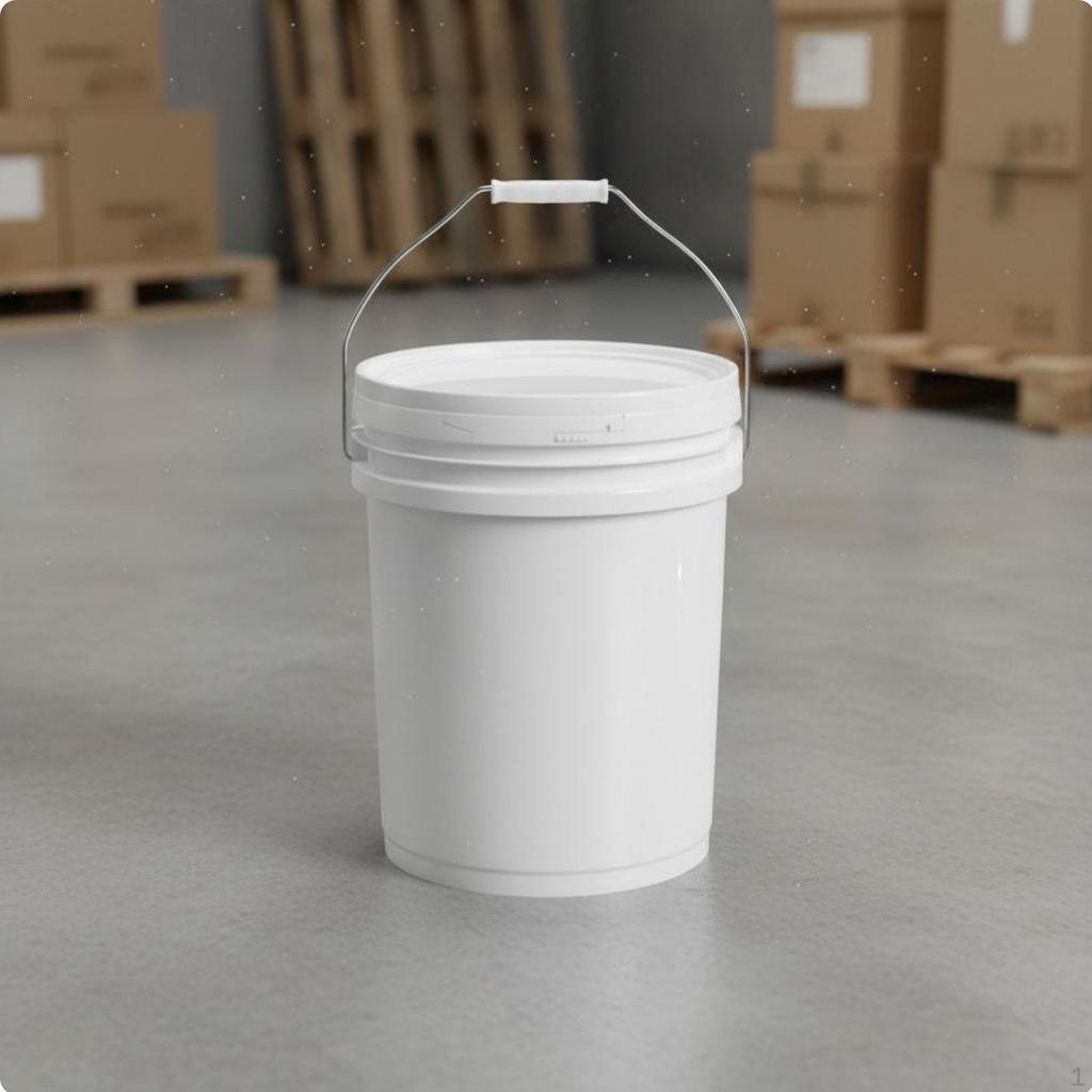 Industrial Bucket with Handle PP Material Pail Reusable Heavy Duty Storage for