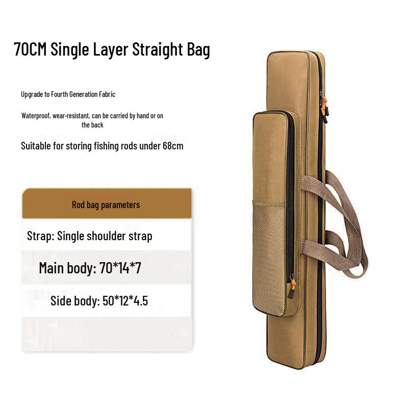 A1R Mini Multi-Layer Fishing Rod Bag - Canvas Gear Bag for Ice & Standard Fishing