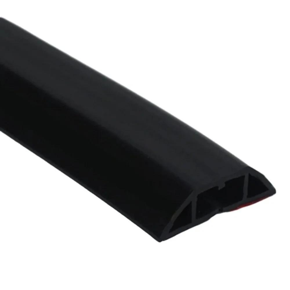 

1PC Floor Cable Cover PVC Cord Protector Self-Adhesive Power Cable Protector Electric Wire Duct Slot Cable Manage For Home 1m