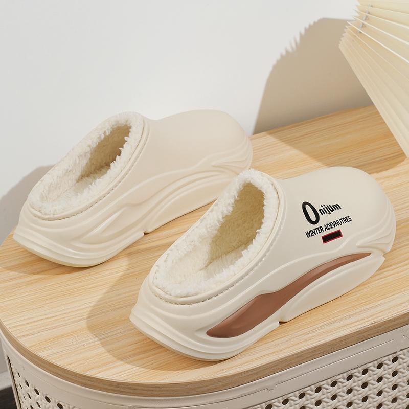 Neue Winter Herren Warme Hausschuhe Baumwollhausschuhe Outdoor Indoor Baumwollschuhe Wasserdicht Herren Bequeme Zuhause Schlafzimmer Plüschhausschuhe