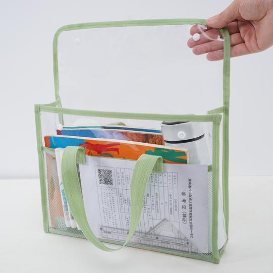 Borsa Porta Documenti Grande Capacità Impermeabile Leggera Organizzatore di Documenti con Manici Resistenti Porta Documenti Trasparente a Doppio Strato per Ufficio Viaggio