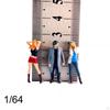 3 Pieces 1:64 Hand Painted People Figures Diorama Character Figure Mini Women Men