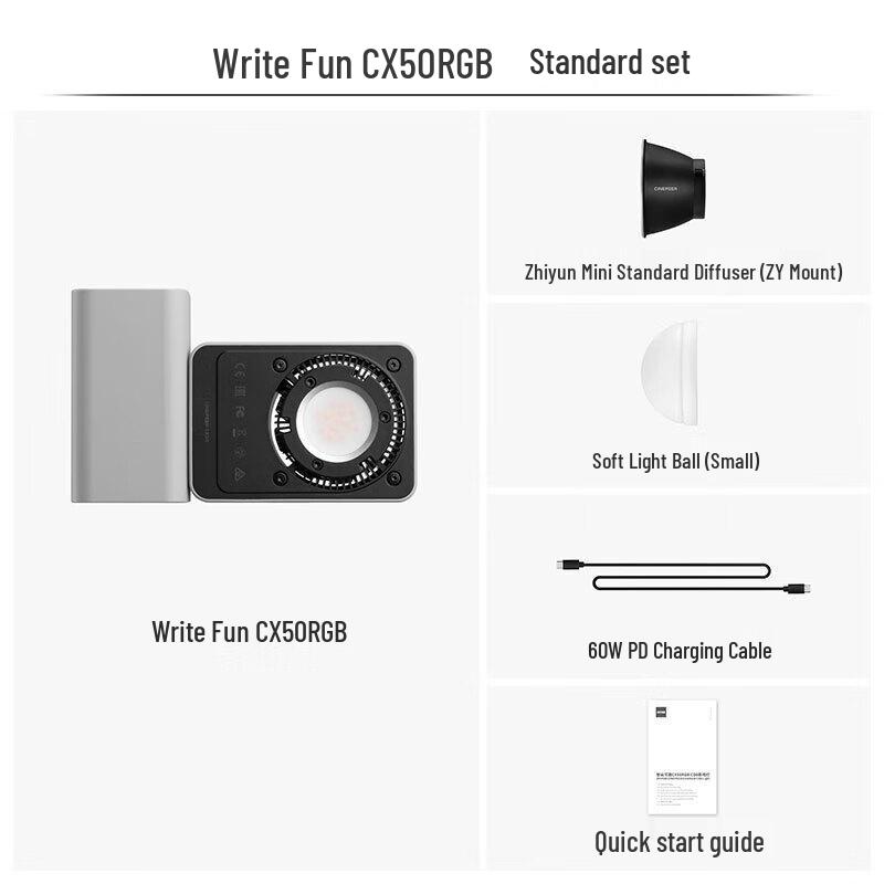 Zhiyun CX50RGB 50W Full-Color RGB Handheld LED Fill Light