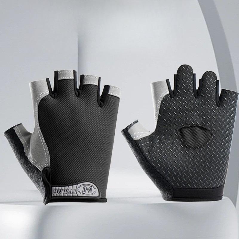 Mountaineering Fitness Training Fingerless Men Women Bodybuilding Exercise Sports Gloves for Cycling Bicycle Anti Slip Breathabl