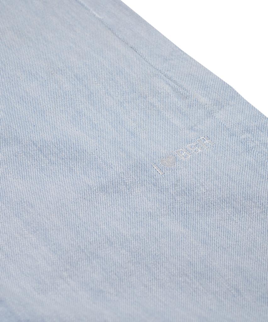 Bieseulaebis Barrel Leg Logo Patch Pants Sky