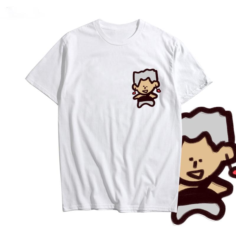 Anime JoJo Cute Character Print Short-Sleeved T-shirt Cotton Summer Men's And Women's Casual Fashion Sports Oversized Tshirt