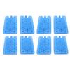 8PCS Reusable Ice Packs Leakproof PE Plastic Freezer Packs Multifunctional for Lunch Box Cooler Bag Cooling Fan