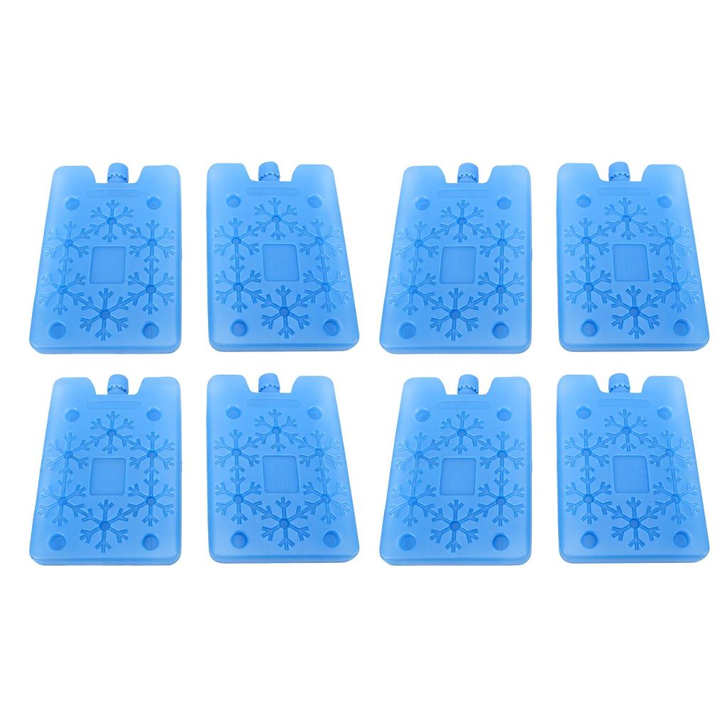 8PCS Reusable Ice Packs Leakproof PE Plastic Freezer Packs Multifunctional for Lunch Box Cooler Bag Cooling Fan