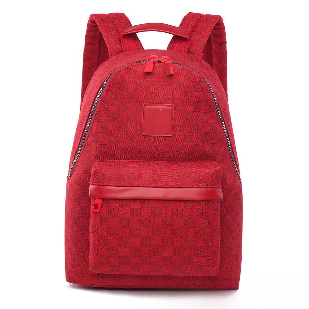 Schachbrettmuster Bedruckter Buchstaben-Rucksack Mittelschule Schultasche Große Kapazität Reisetasche Trendiger Sportrucksack für Herren und Damen.