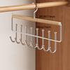 1pc Versatile Wooden Hat Organizer Rack with Hooks – Ideal for Caps,Belts, Ties, and Accessories Storage – Space-Saving for Home