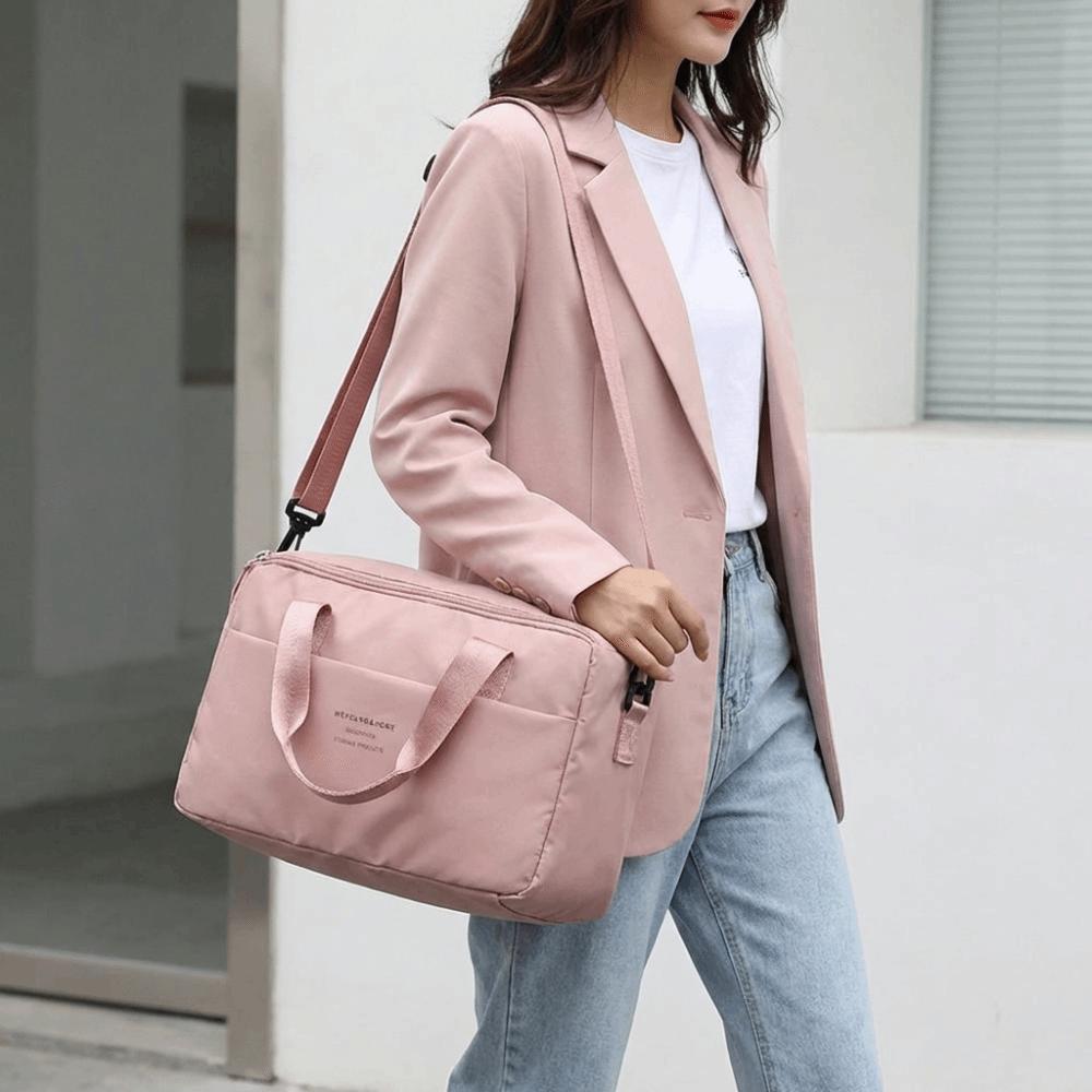 Solid Color Portable Lunch Bag Oxford Cloth Waterproof Aluminum Foil Lunch Bag Large Capacity with Handle Food Shoulder Bags
