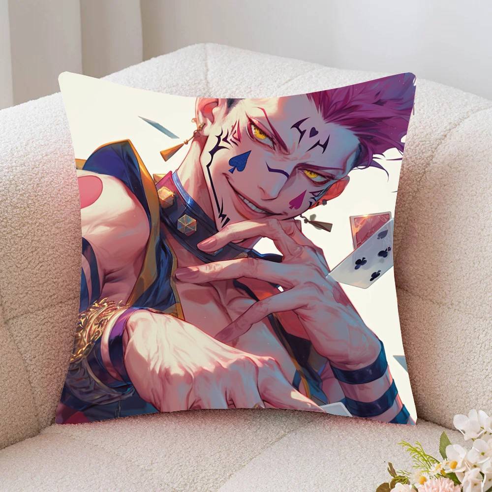 Hisoka Anime H-Hunter X Hunter Pillow Case Fashion Square Pillowcase Bedroom Sofa Room Ins Decoration Leisure
