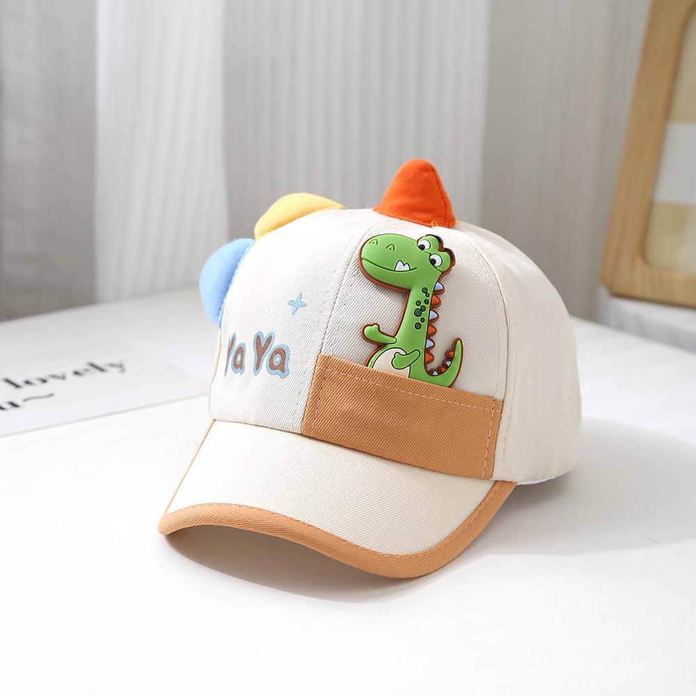 Nuovo Cappellino da Bambino Cartone Animato Dinosauri Estate Autunno Cotone Morbido Bambini Ragazzi Ragazze Cappellino da Baseball Estivo all'Aperto Cappelli da Sole per Neonate