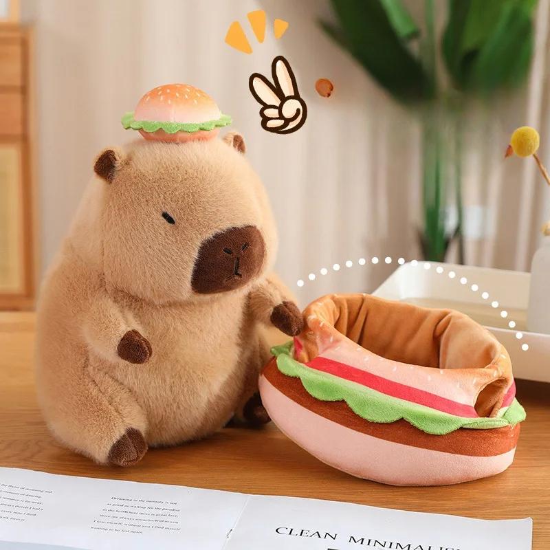 Proměněná plyšová kapybara Hamburk kapybara včela kapybara tomel kapybara plyšová hračka dětský dárek