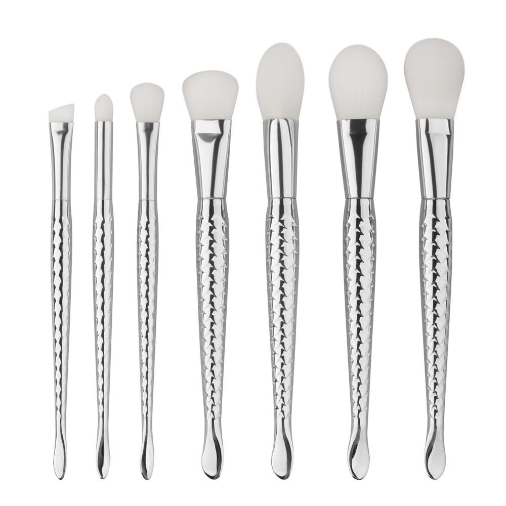 Mermaid Makeup Brush Set With Artificial Fiber Cosmetic Tools For Beauty Enthusiasts
