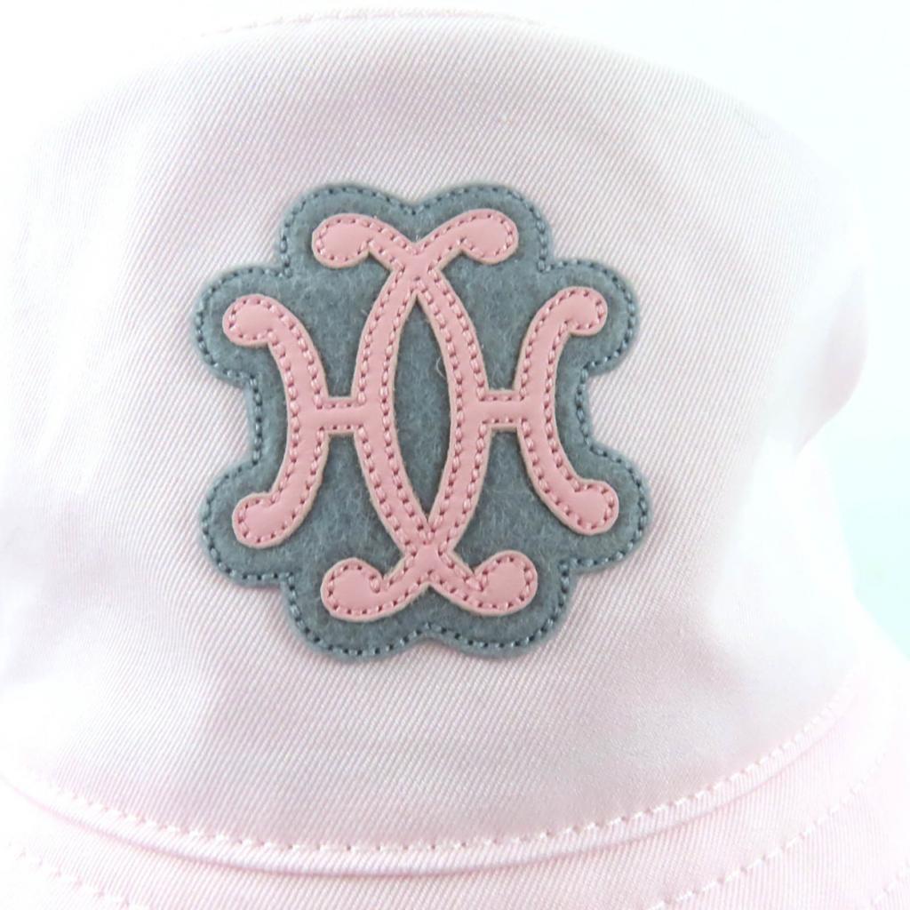 Pristine HERMES hat Hat Harper Exlibris H lift motif bucket cotton Women Used