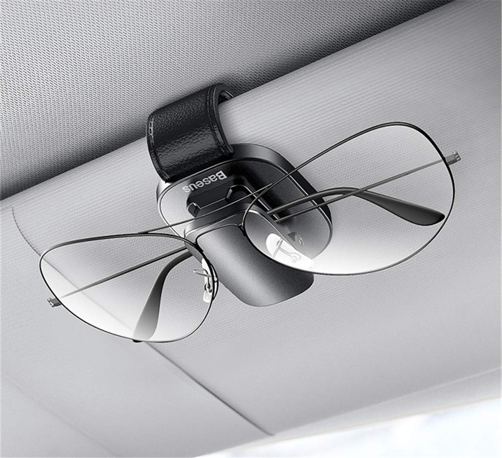 Zukida Car Glasses Sunglasses Storage Car Glasses Card Small Item Easy Installation To Sun Visor Clip, Box, Case, Storage, Glasses, Storage, (Black 2)