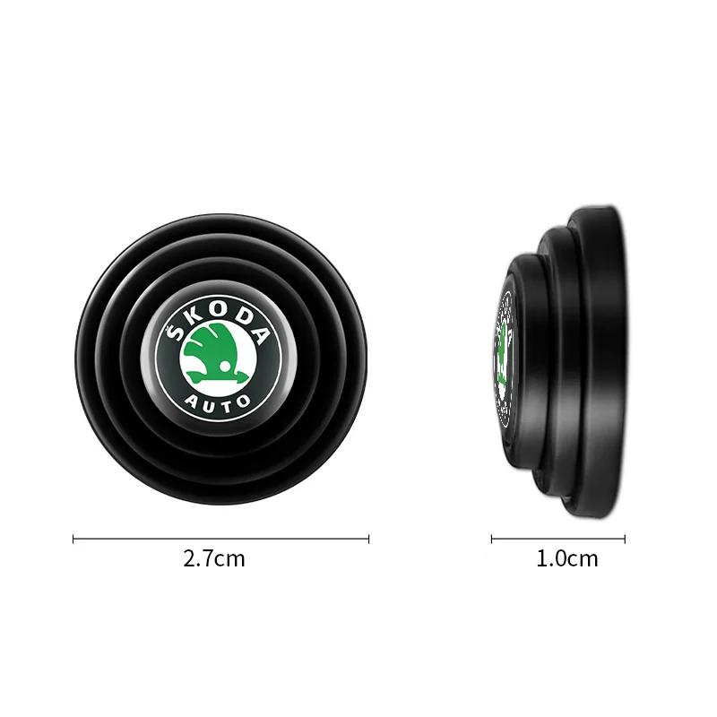 SBNI3 Car Door Shock Absorber Gasket Anti-collision Silicone Sticker Pads For Skoda Octavia Rapid Fabia S Logo A7 Superb KAMIQ