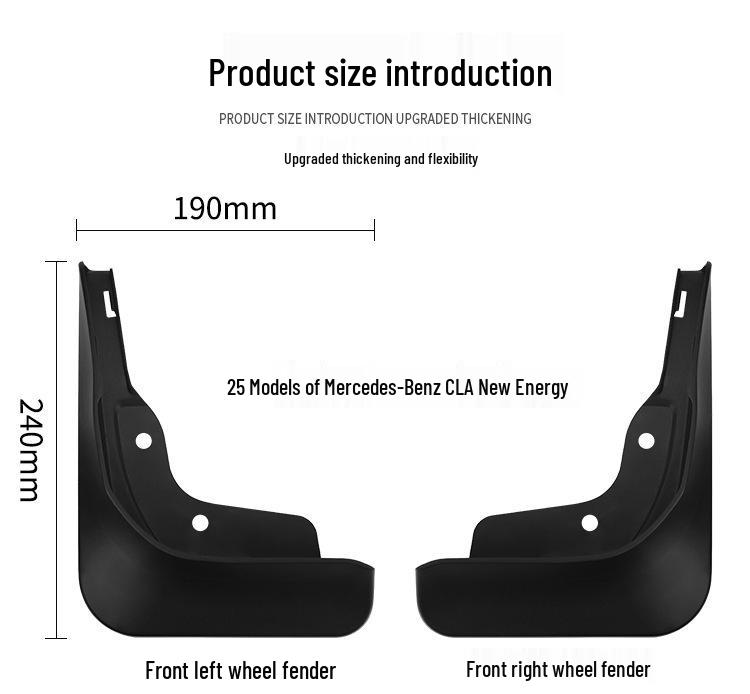Mercedes CLA 2025 Elektrofahrzeug Leder Reifen Schmutzfänger