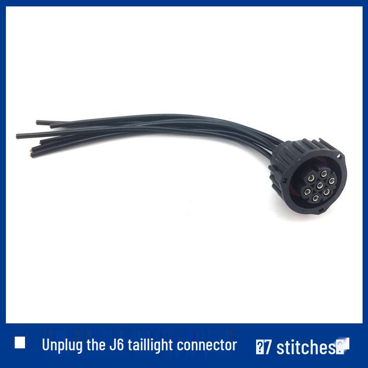 Compatible Headlight, Turn Signal, Fog & Tail Light Socket with Car Sticker for FAW Jiefang J6P